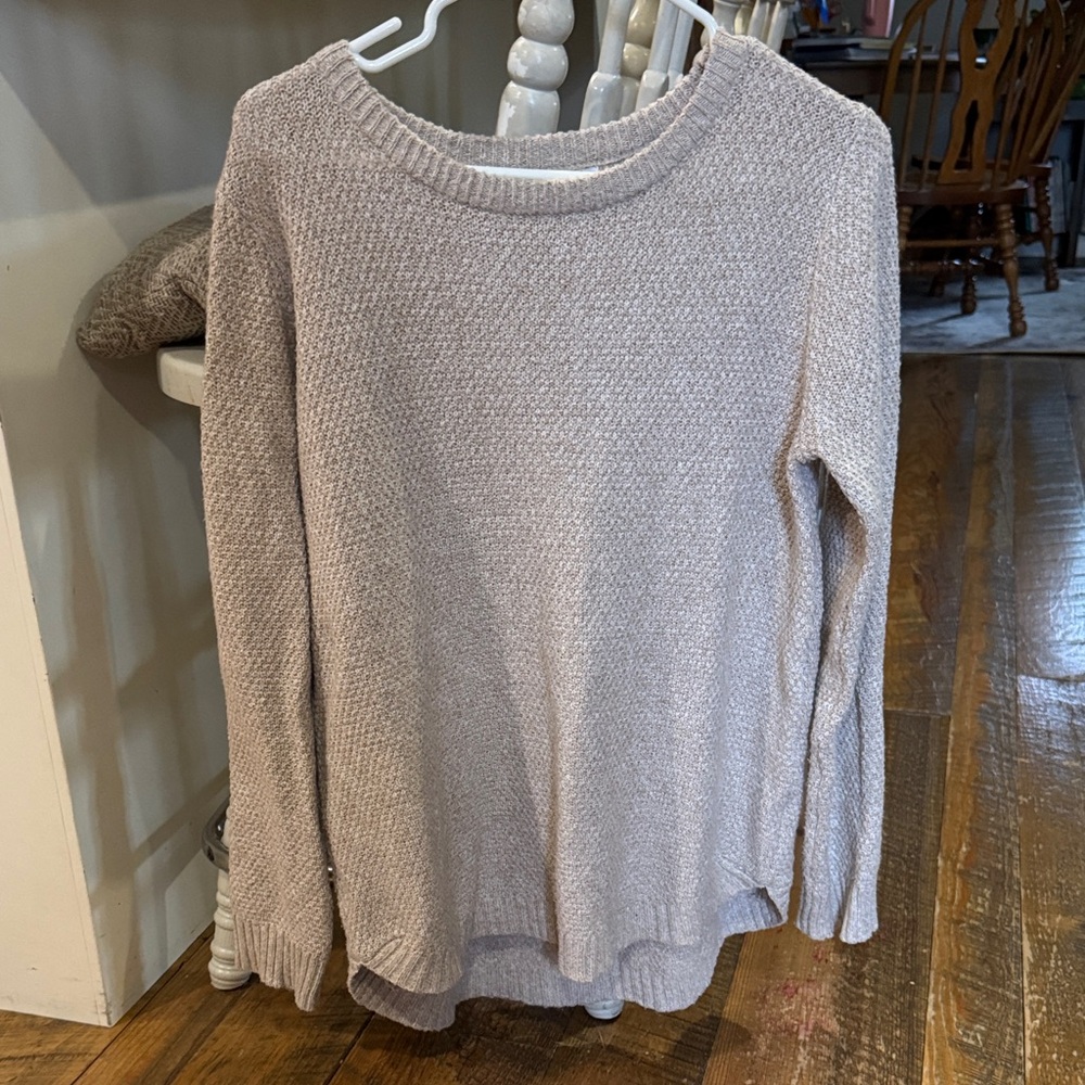 Pink Clover Textured Knit Sweater in Light tan